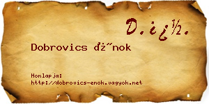 Dobrovics Énok névjegykártya